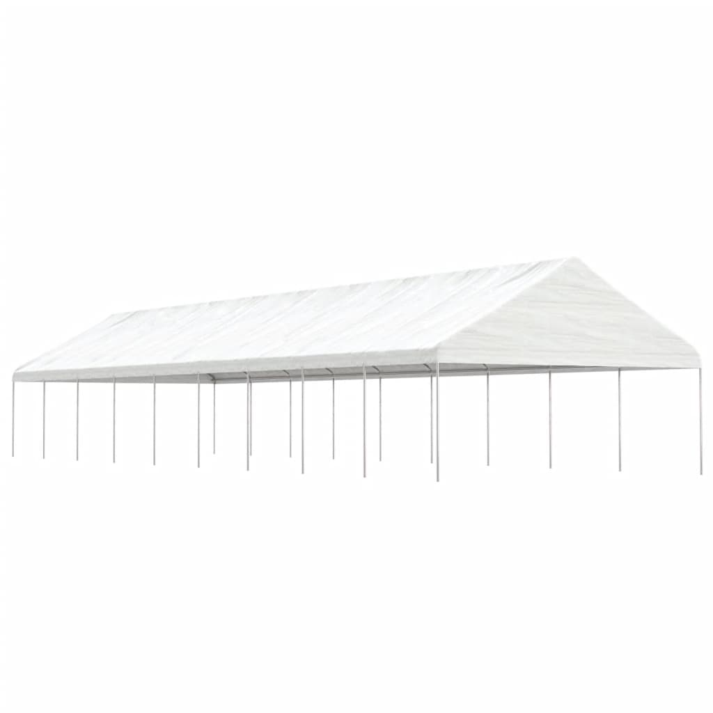Prieel Met Dak 6,69X5,88X3,75 M Polyetheen Wit